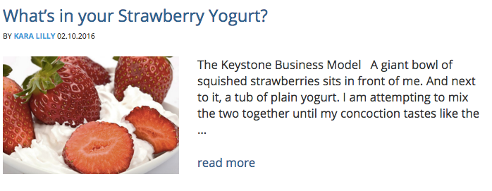 Example of a Great Financial Services Blog - Blog post about Strawberry Yogurt